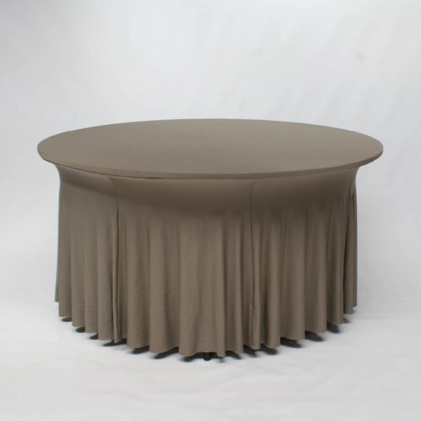 Tafelrok dinertafel taupe ø 1,52m