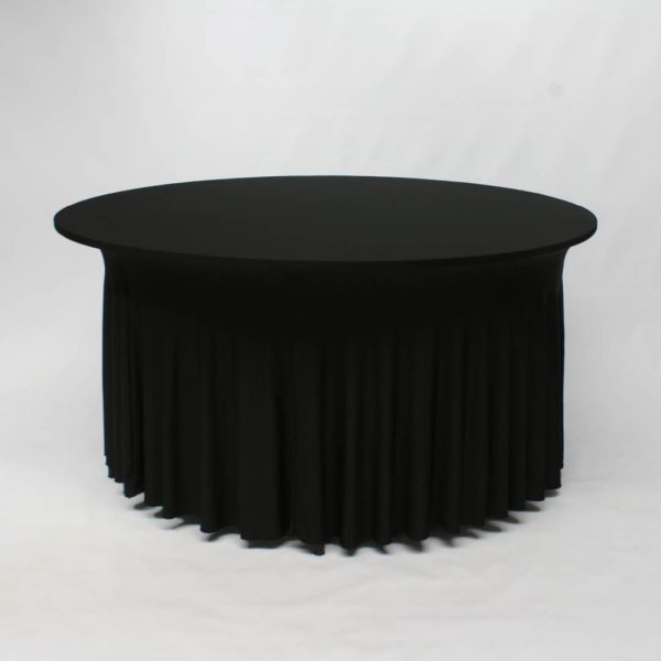 Tafelrok dinertafel zwart ø 1,52m