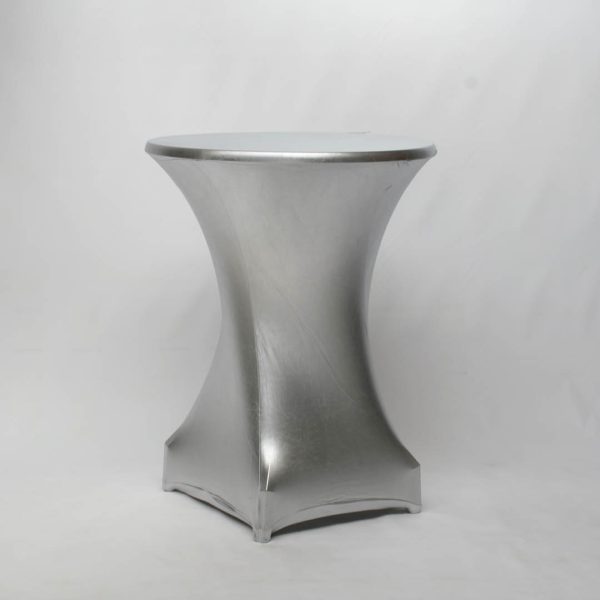 Tafelrok statafel stretch zilver