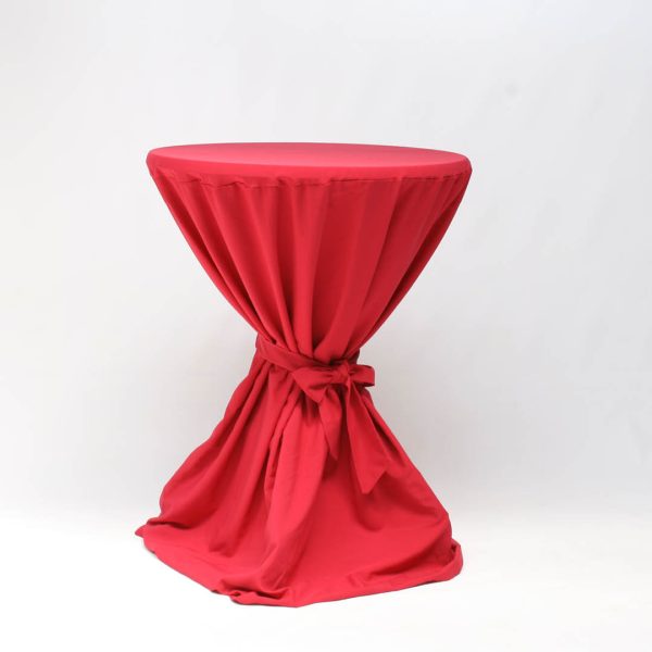 Tafelrok statafel bordeaux met strik