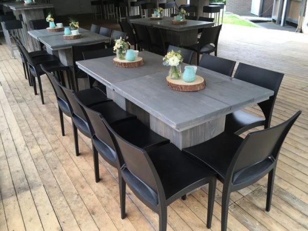 Tafel DeLuxe Dark Grey 0,8 x 0,8m - Afbeelding 2